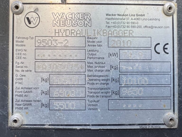Wacker Neuson EW100/9503-2