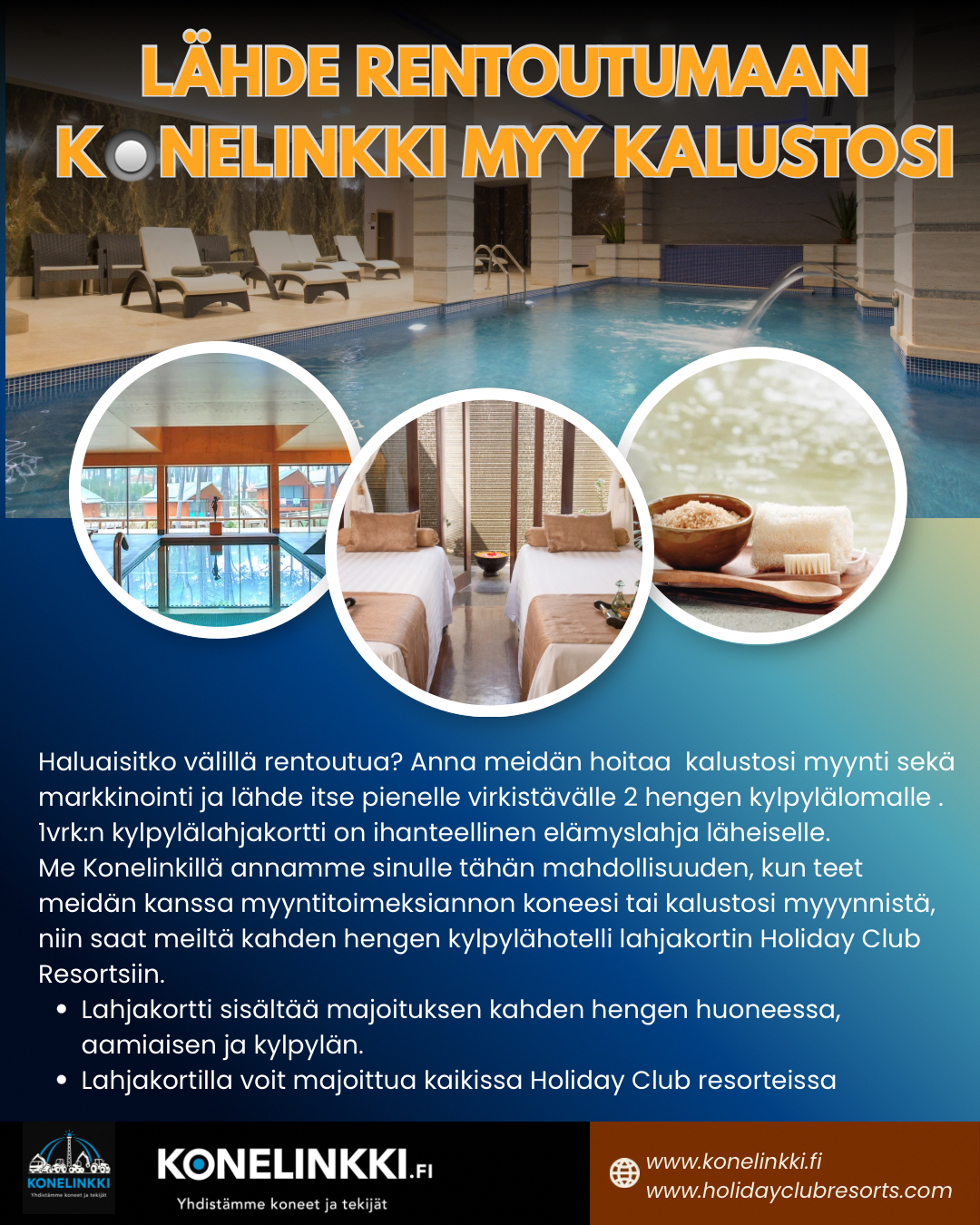 Konelinkin kylpylälomaetu