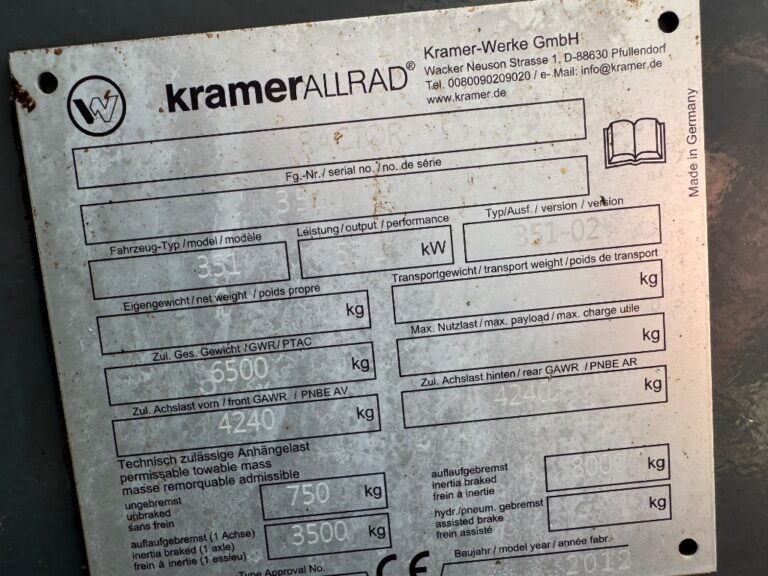 Kramer 480 + SNOWSTAR 2900 nivelaura ym.