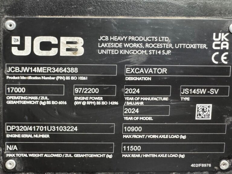 JCB JS 145 W+