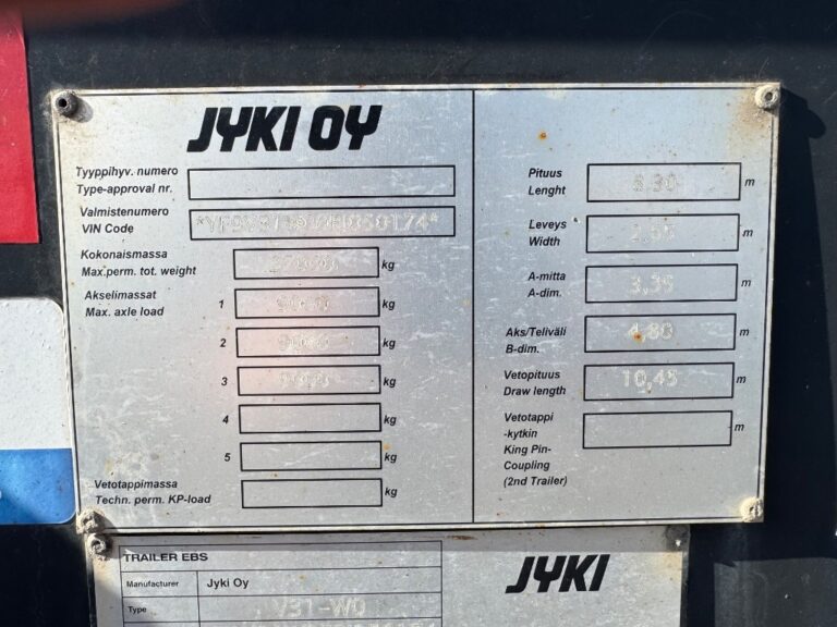 Jyki V31-W0, vaihtolavaperävaunu